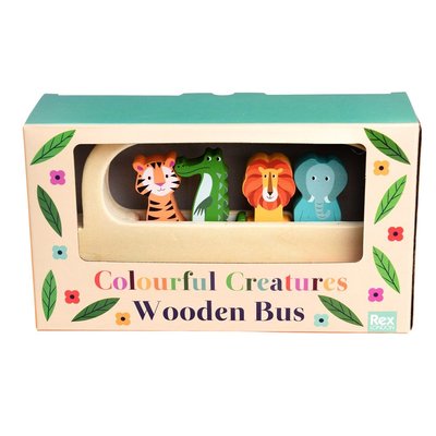 Rex London Wooden Bus Colourful Creatures