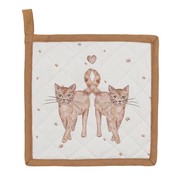 Clayre & Eef Topflappen Cats & Paws