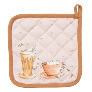 Clayre & Eef Potholder Croissant & Coffee