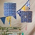 Talking Tables Bunting Fabric Upcycled Souk blue/yellow