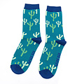 Miss Sparrow Männer-Socken Bamboo Cacti teal