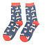 Miss Sparrow Socken Bamboo Jack Russells navy