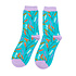 Miss Sparrow Socks Bamboo Berry Branches turquoise