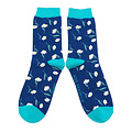 Miss Sparrow Socken Bamboo Daisies navy