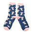 Miss Sparrow Socken Bamboo Funky Owls navy