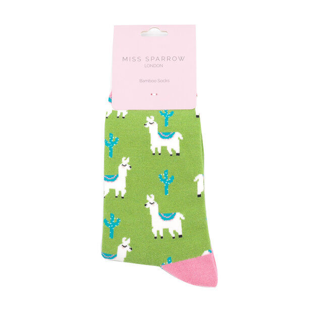 Socks Bamboo Llama & Catus moss
