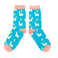 Miss Sparrow Socken Bamboo Llama & Catus teal