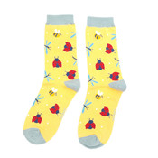 Miss Sparrow Socken Bamboo Love Bugs yellow