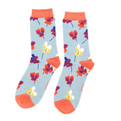 Miss Sparrow Socks Bamboo Violas denim