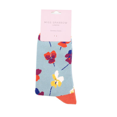 Miss Sparrow Socks Bamboo Violas denim