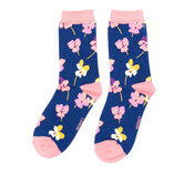 Miss Sparrow Socks Bamboo Violas navy