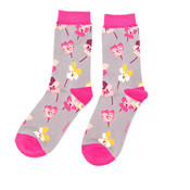 Miss Sparrow Socks Bamboo Violas grey