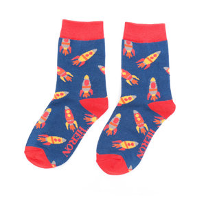 Miss Sparrow Kindersocken Bamboo Boys Rockets navy 4-6Y