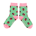 Miss Sparrow Kids Socks Bamboo Girls Ladybirds green 2-3Y