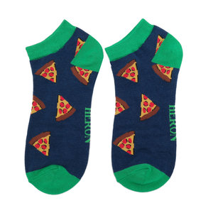 Miss Sparrow Trainer Männer-Socken Bamboo Pizza Slices navy