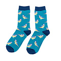 Miss Sparrow Socken Bamboo Bluetits teal