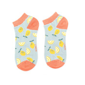 Miss Sparrow Trainer Socks Bamboo Lemons powder blue