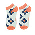 Miss Sparrow Trainer Socken Bamboo Retro Flowers duck egg