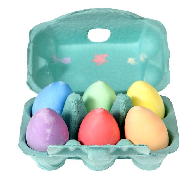 Chalk Eggs coloured