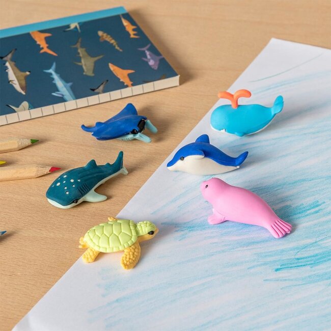 Erasers Ocean Set of 6