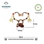 Wagenkette mit Rassel Monkey brown (Bio-Baumwolle) 2-in-1