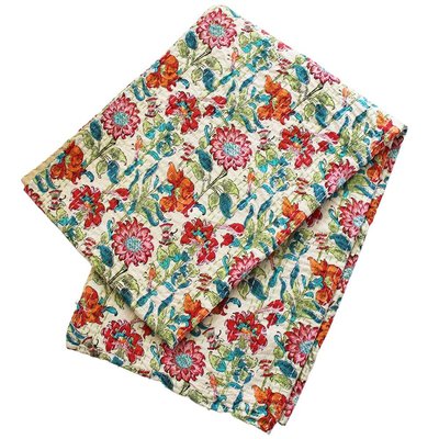 Powell Craft Kantha Throw Floral Garden