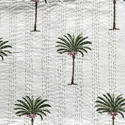 Powell Craft Kantha Decke Palm Tree