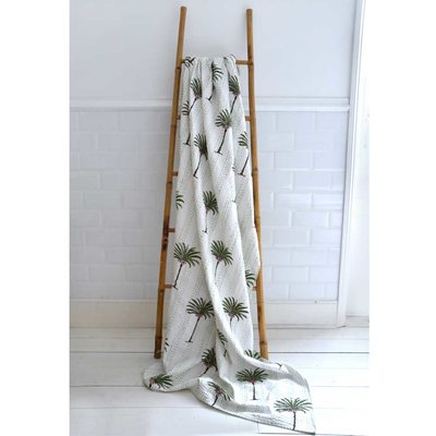 Powell Craft Kantha Throw Palm Tree