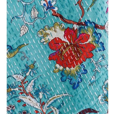 Powell Craft Kantha Decke Exotic Bird teal