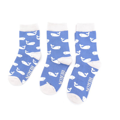 Miss Sparrow Kids Socks Bamboo Boys Whales blue 2-3Y