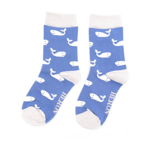 Miss Sparrow Kindersocken Bamboo Boys Whales blue 7-9Y