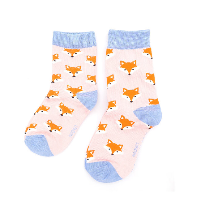 Kindersocken Bamboo Girls Fox Faces dusky pink 4-6Y