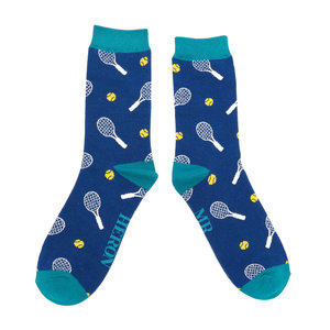 Miss Sparrow Männer-Socken Bamboo Tennis navy