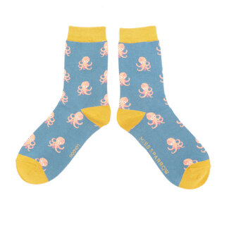 Miss Sparrow Socks Bamboo Little Octopus denim