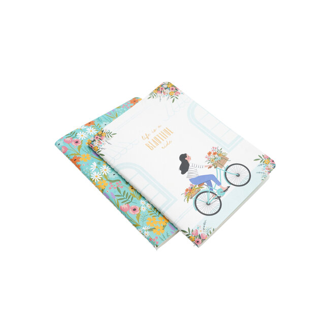 Notebooks Flower Market 'Life is..." Set of 2