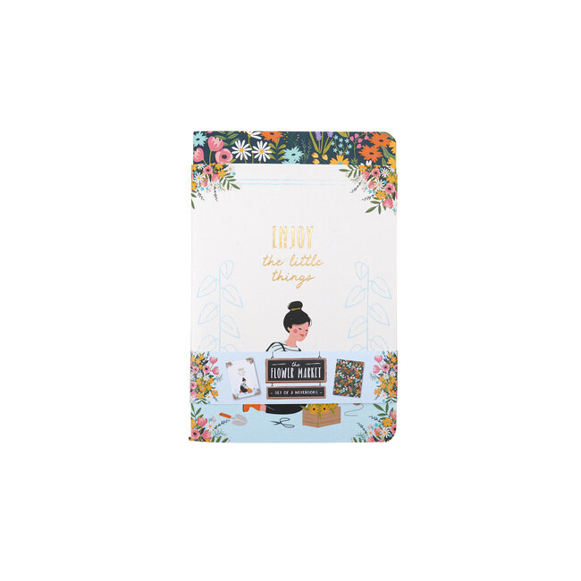 Notizbücher Flower Market 'Enjoy the ..." Set of 2