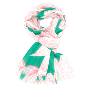 M&K Collection Schal Floral Sketch green