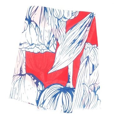 M&K Collection Scarve Floral Sketch red