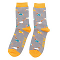 Miss Sparrow Männer-Socken Bamboo Pups in Coats grey