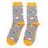 Miss Sparrow Mens Socks Bamboo Pups in Coats grey