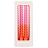 Rex London Candles Spiral Dip Dye pink/orange (Set of 4)