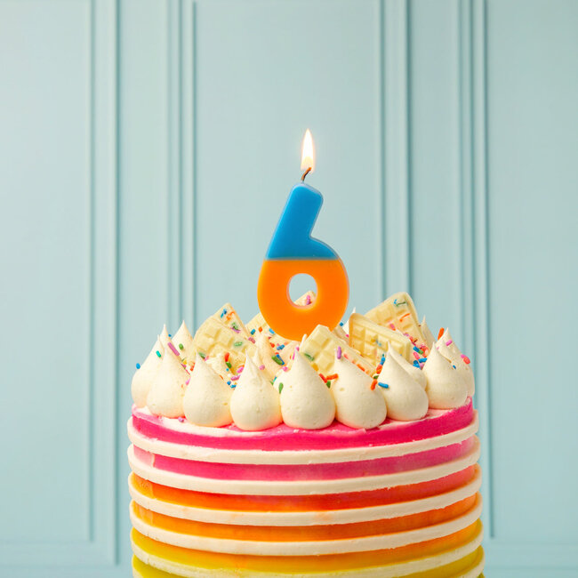 Candle 6 orange