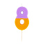 Candle 8 orange
