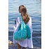 Overbeck and Friends Canvas Shopper/Beachbag Crazy Fish turquoise