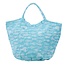 Canvas Shopper/Beach bag Crazy Fish turquoise