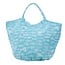 Overbeck and Friends Canvas Shopper/Beach bag Crazy Fish turquoise