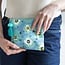 Canvas Pouches Lilly lightblue/turquoise Set of 2