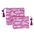 Overbeck and Friends Canvas Pouches Crazy Fish pink Set of 2