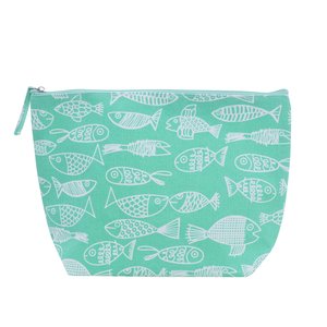 Overbeck and Friends Kostmetiktasche Crazy Fish green large