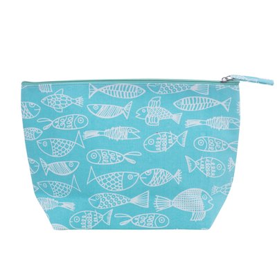 Overbeck and Friends Kostmetiktasche Crazy Fish turquoise large